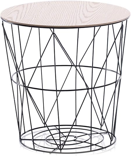 Homede Beistelltisch Aufbewahrungskorb 35 x 35 cm Industrie Design