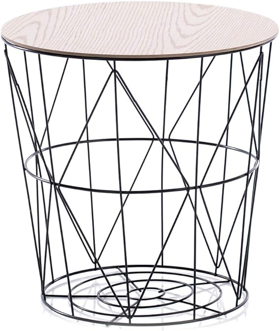 Homede Beistelltisch Aufbewahrungskorb 35 x 35 cm Industrie Design