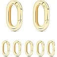 10Pack 3/4 Inch Small Oval Carabiner, Metal Spring Tiny Carabiner Clips for Paracord Keychain Lanyard, Car Key Rings, Dog Tag Clip, Pets Collar Buckles, Purse Keychain Replacement (Light Gold)