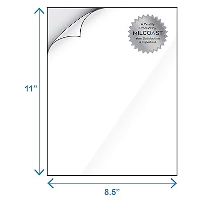 glossy full sheet adhesive paper