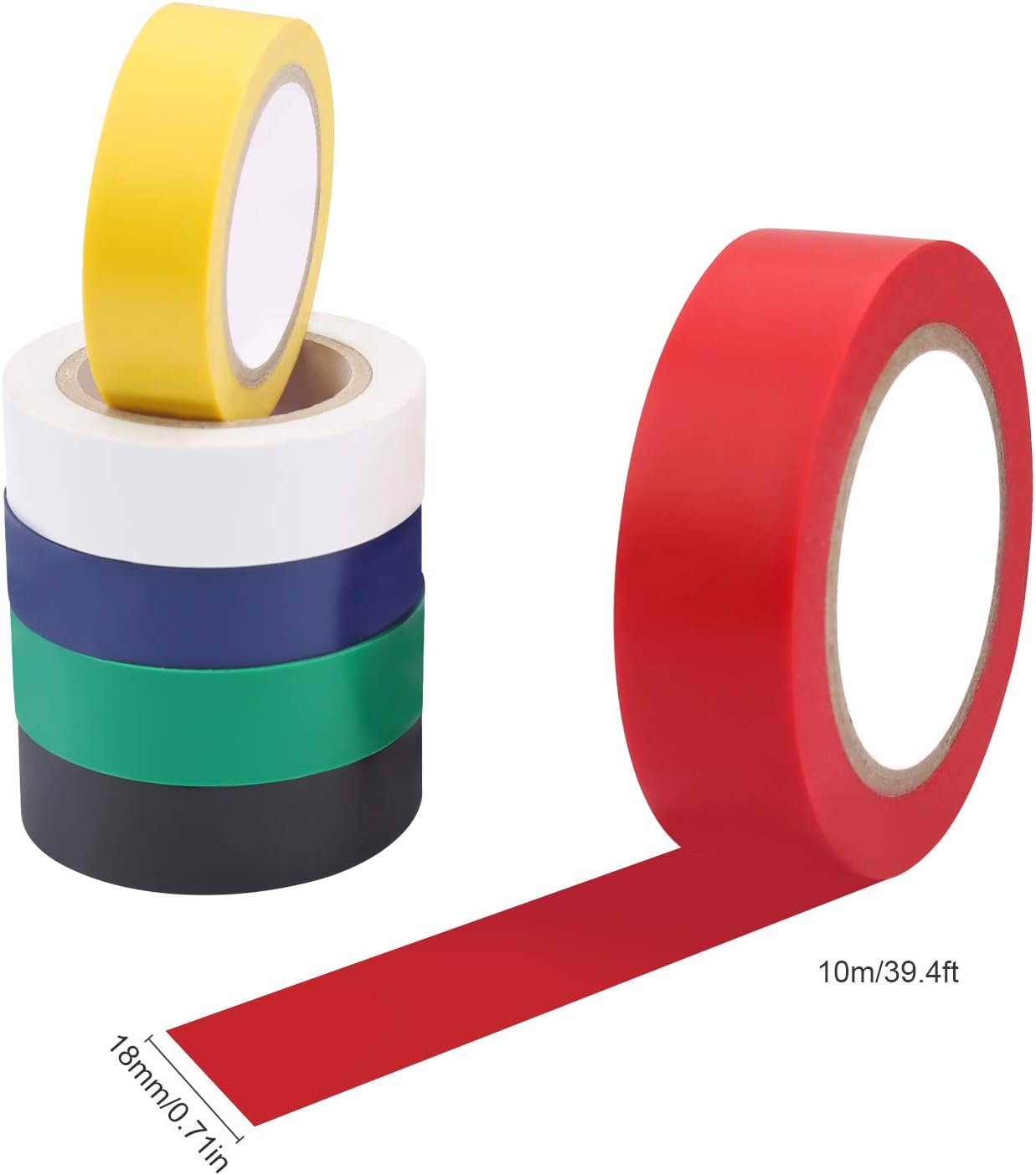 Insulating Tape PVC Electrical Tape 18mm*10m Waterproof Adhesive Gaffer Tape - Image 3
