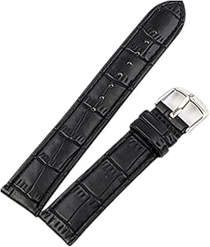 Correas Relojes, DoraMe 18-22mmsuave correa de cuero hebilla de acero reloj negro