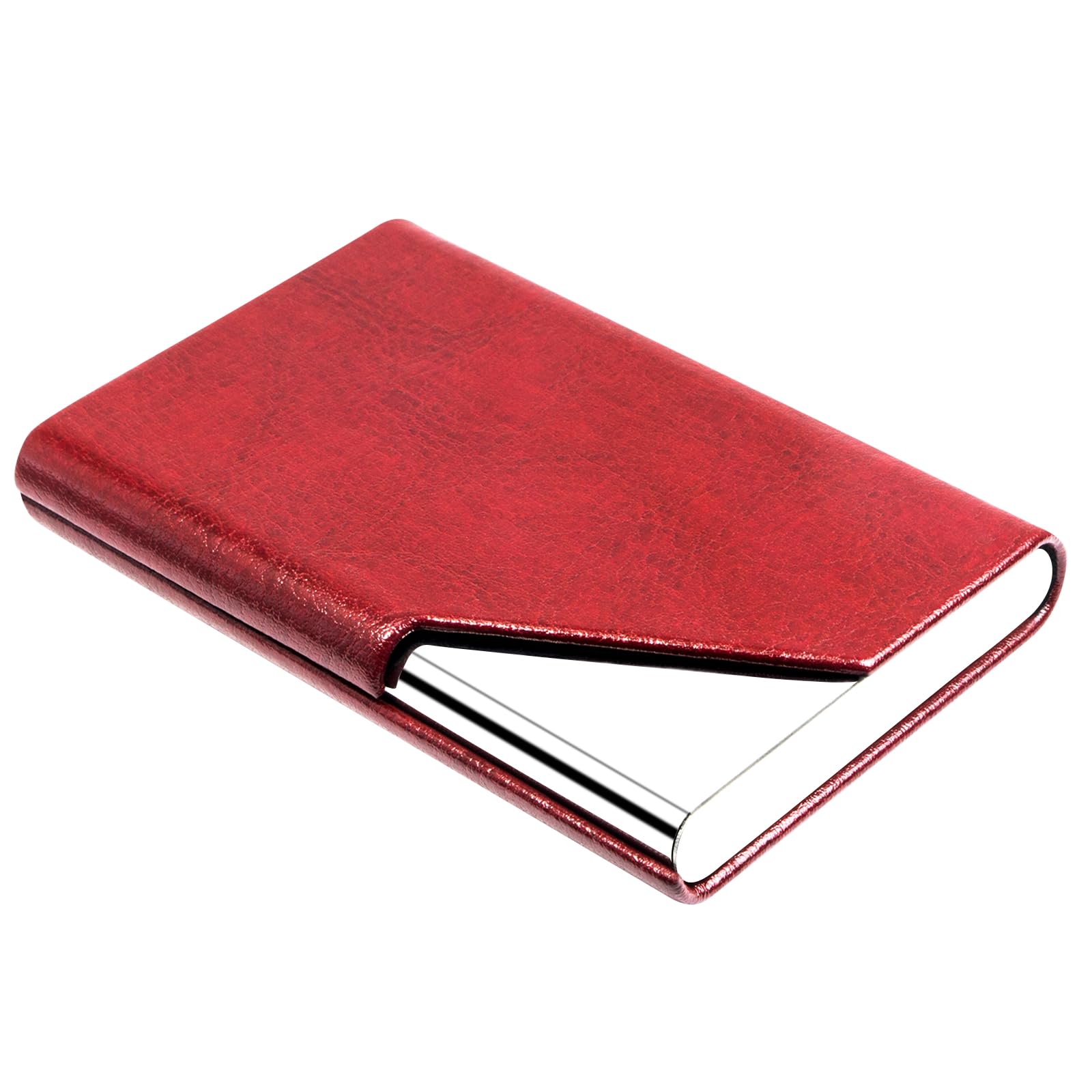 padike Business Name Card Holder Luxury PU Leather & Stainless Steel Multi Card Case,Business Name Card Holder Wallet Credit Card ID Case/Holder for Men & Women - Keep Your Business Cards Clean