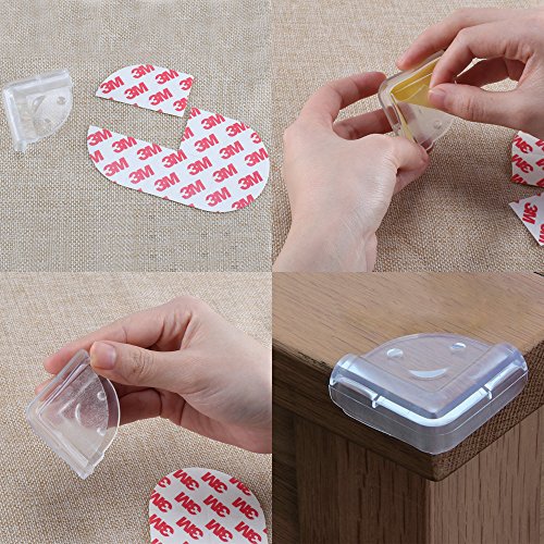 Anpatio 20Pcs Baby Safety Table Edge Guard Protector Anti-Collision Thick Soft Impact Rubber Clear Corner Cushion for Home Kitchen Office Desk Bed Cupboard Furniture Edge with 3M Adhesive - Thumbnail 5