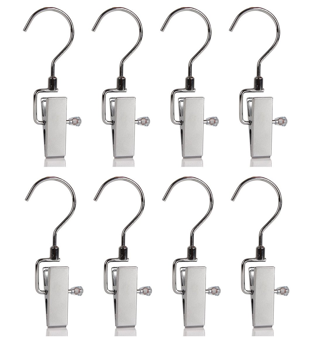 360 Degree Swivel Metal Clip Hook Hangers for Hanging Laundry Pants