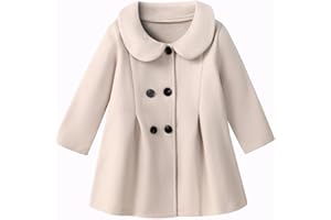 METYOUEZE Toddler Baby Girl Clothes Jacket Coat Long Sleeve Double Breasted Trench Dress Coat Fall Outfit