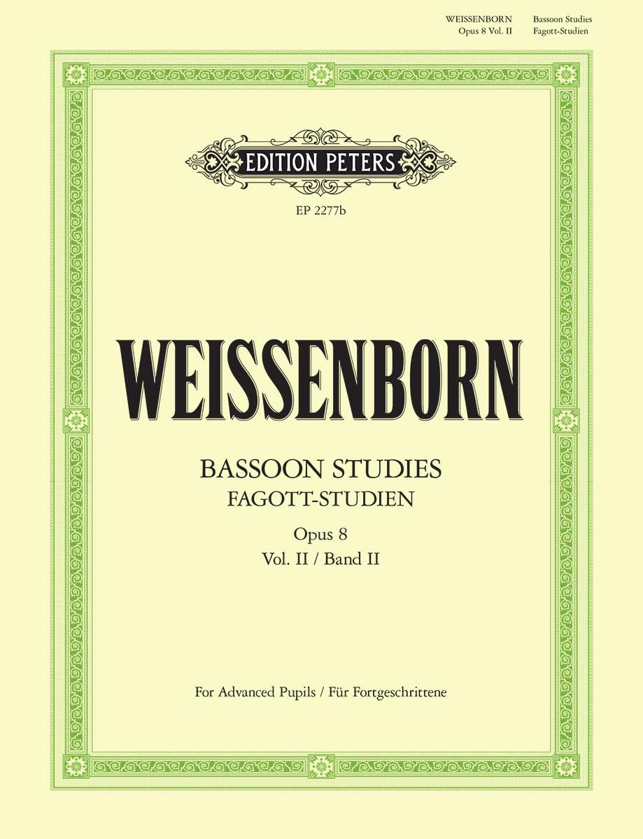 Weissenborn: Bassoon Studies Op. 8, Vol.2 (EP2277B): For Advanced Learners Ger/Eng (Edition Peters, 2)