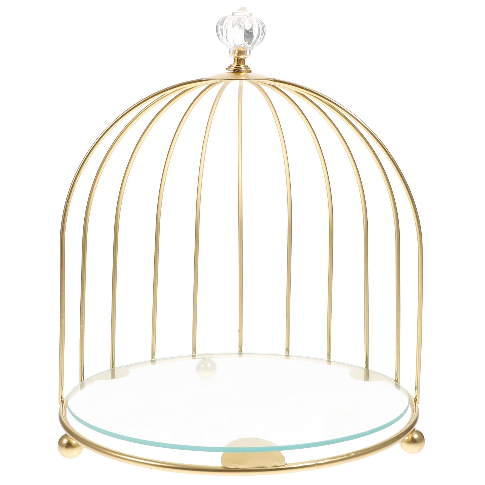 Wedding Cake Stand Decorative Birdcage Shape Dessert Display Tray for Parties Cupcake Holder with Fine Workmanship for Cakes and Treats