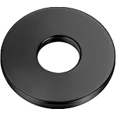 50 PCS 1/4" Stainless Flat Washers, 7/10" Outer Diameter, 18-8 (304) Stainless Steel Metal Washers for Screws and Bolts, Black Finish