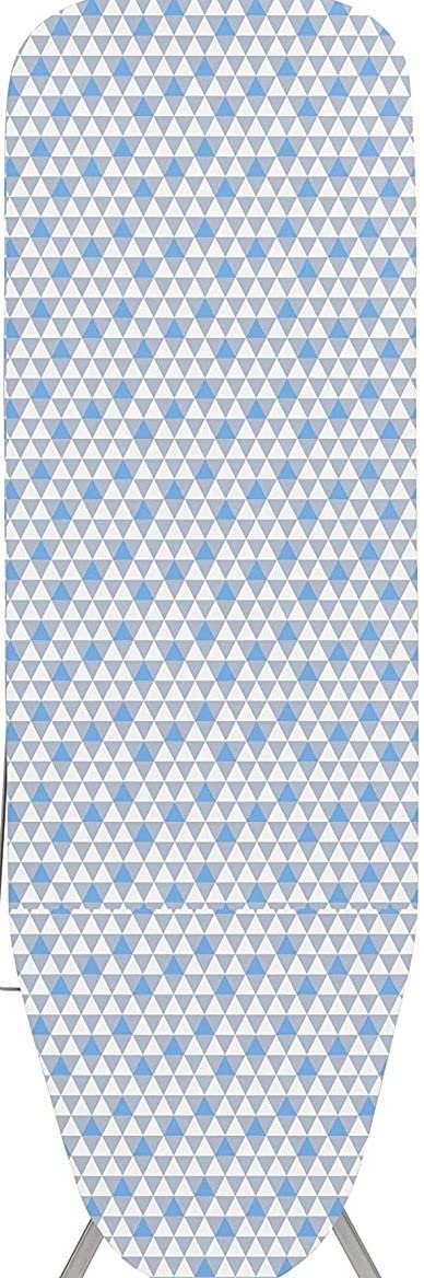 Addis Large Perfect Ironing Board Cover with Geo Triangles design, Ironing Board Cover (Only fits Boards UP TO 135 x 46cm), Blue Grey