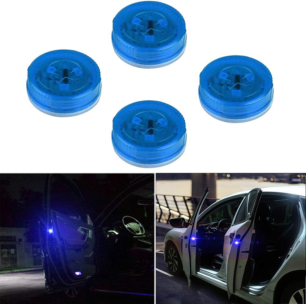 Botepon 4PCS Universal Wireless Car Door LED Warning Light, Safety Light, Strobe