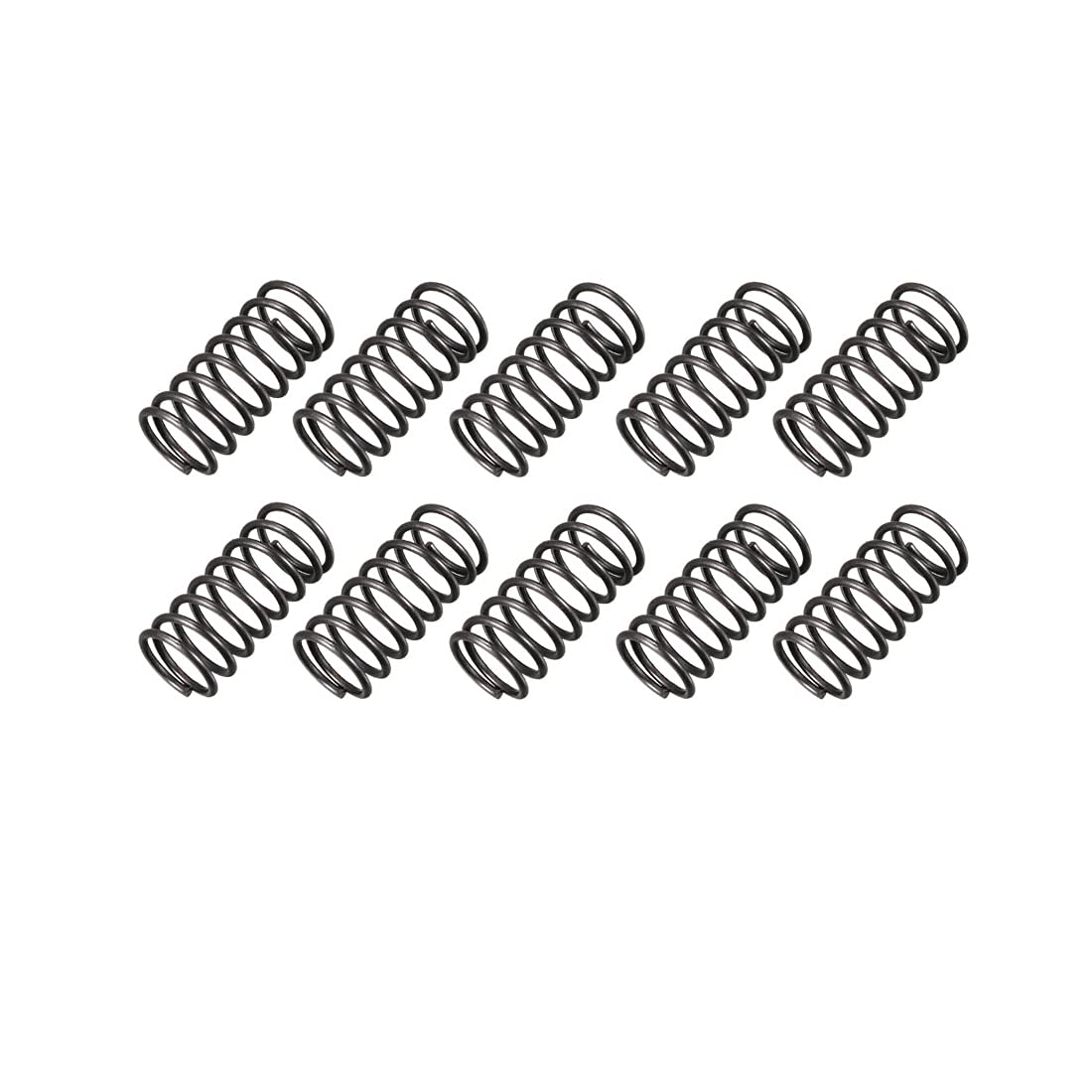sourcingmap Compression Spring - 1.2mm Wire Dia , 12mm OD , 25mm Free Length Spring Steel Extension Spring,Black,10Pcs