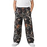 Voonlie Kids' Boy Camo Pants Casual Cargo Pants Baggy Stretchy Wide Leg Streetwear with Pocket