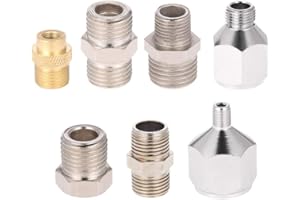 SPEDER Professional 7pcs Airbrush Adaptor Kit Fitting Connector Set for Air Compressor & Airbrush Hose