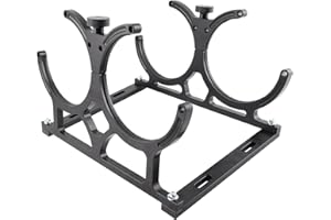 RiAiCiING 7" Nitrous Oxide Nos Dual Bottle Billet Aluminum Holder Bracket Compatible with 10-15 Pounds Nitrous Bottles(Black)