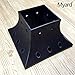 Myard PNP114040 4x4 Post Base Cover (Actual 3.5x3.5 Inches) Post Skirt Flange with Stainless Steel Screws, Post Bracket for Deck Porch Handrail Railing Support Trim Post Anchor (Qty 4, Black)