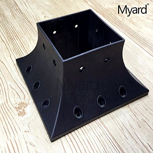 Myard 4x4 (actual 3.5x3.5) Inches Post Base Cover Skirt Flange w/Screws