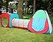 Kids Playhouse Tent with Tunnel Set,PortableFun Outdoor Indoor Bounce Playhouse Ball Tent Toys for Toddlers Child(Ball Pits Not Included)