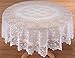 Walter Drake White Rose Lace Tablecloth - 60