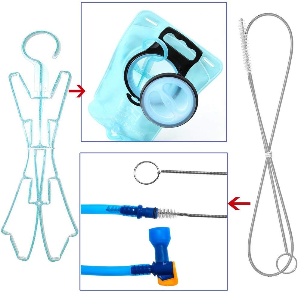 CSDSTORE Hydration Pack Bladder Tube Cleaning Cleaner Brush and Drying