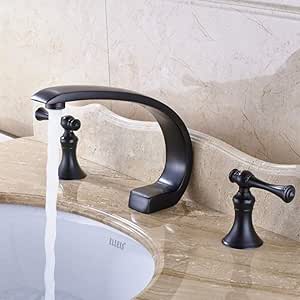 Grifo,Grifo, Del Fregadero Del Baño Manijas Dobles Extendido 3 Piezas