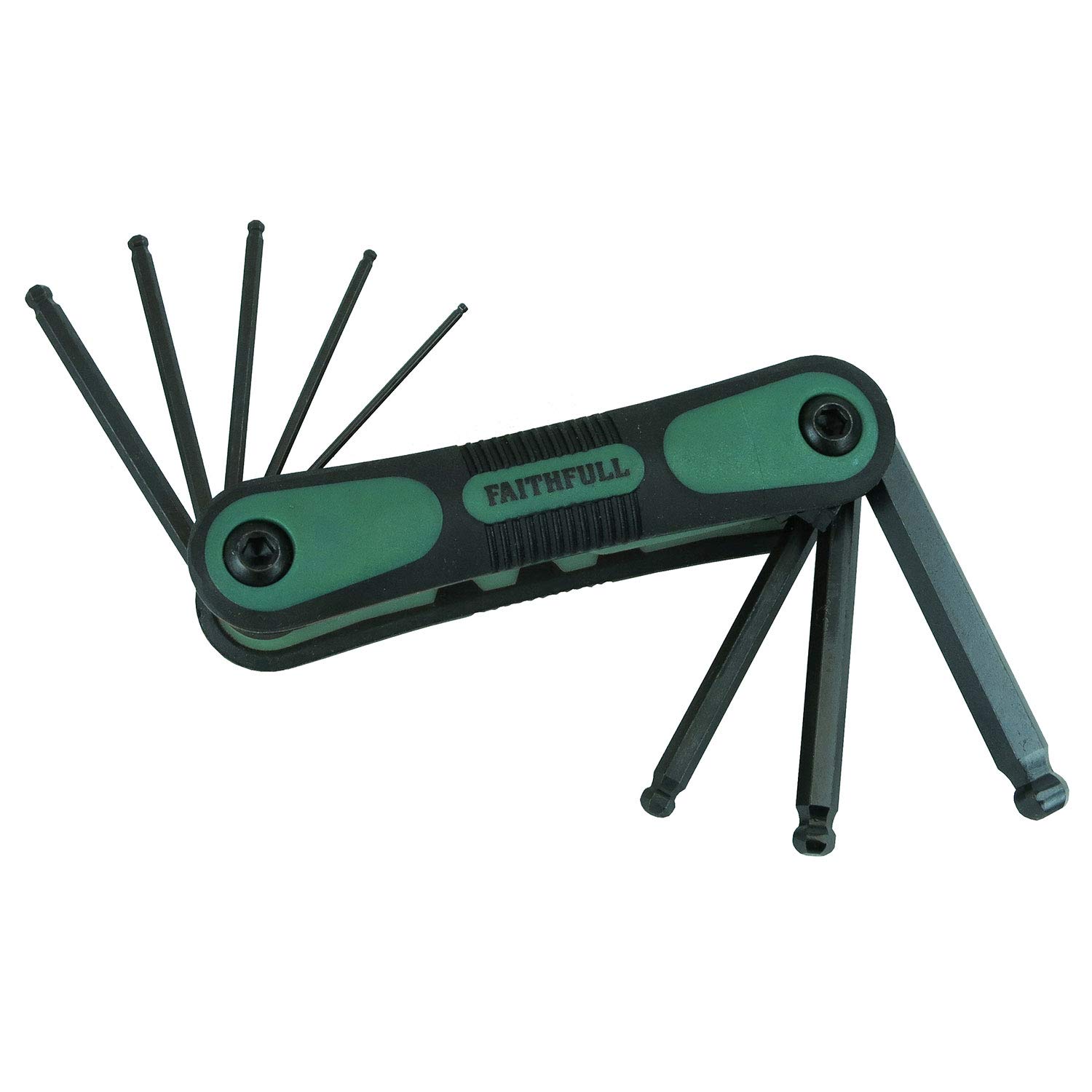 Faithfull HKSF9AFB Folding Hex Key Set Ball End A/F (9 Pieces)