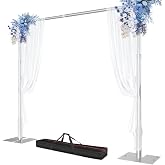 Qoolfoto Heavy Duty Backdrop Stand 10x10ft, Pipe and Drape Background Stand | Adjustable Photo Background Frame, Sturdy Metal Flat Base, Carrying Bag for Party, Photography, Wedding Decoration, Birthday