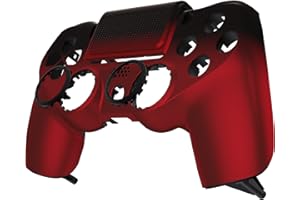 eXtremeRate Shadow Scarlet Red Ghost Replacement Faceplate Touchpad, Redesigned Soft Touch Housing Shell Touch Pad Compatible