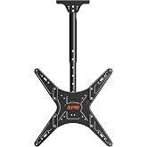 ELIVED Outdoor Ceiling TV Mount for 26-65" TVs, Waterproof for Patio Gazebo | Height Adjustable TV Hanging Bracket, Full Motion 360&deg; Swivel, Tilt, Weatherproof Anti-Rust, Max VESA 400x400mm Up to 99 lbs.