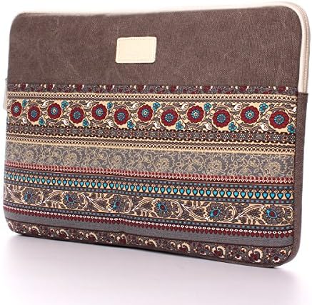 La Desire Laptop Sleeve Portable Bohemian Canvas Computer Cover Bag Tablet Carrying Case Briefcases Protective Pouch Cover