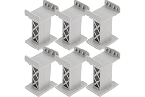 ibasenice Train Bridge 18 Pcs Train Pier Train Track Risers Train Track Railway Supports Train Bridge Riser Toy Train Bridge Supports Train Bridge Block Track Toy