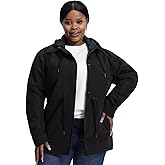 HHE Women's Plus Size Lightweight Windproof Jacket, Water-Resistant Windbreaker Jacket with Hood for Traveling, Hiking, Daily