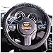 Sulida Steering Wheel Cover Auto Car Silicone Great Grip Anti-Slip Steering Cover for Diameter 36-38cm/13-15inch (black2)