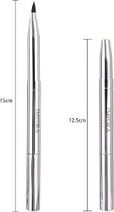 Impora London Retractable Lip Makeup Brush with Lid – Travel Size view 3