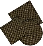 VHC Tea Cabin Plaid Pot Holder Cotton Quilted Lined Hot Pad Trivet 3-Piece Set Green