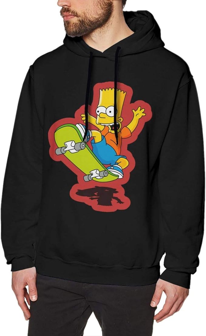 Men's Bart Simpson Fashion Cosplay Hooded Hoodie Long