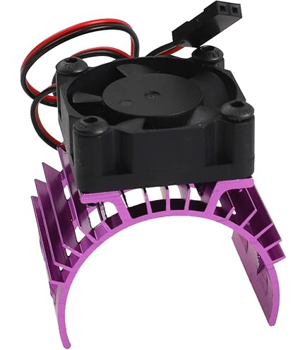 Disipador Con Ventilador Para Motor RC 540/550/3650 - Refrigeración 4.8-6V, Para Coches Escala 1/10 (Color Azul)