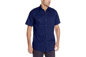 Red Kap Men's Short Sleeve Wrinkle-Resistant Cotton Work Shirt