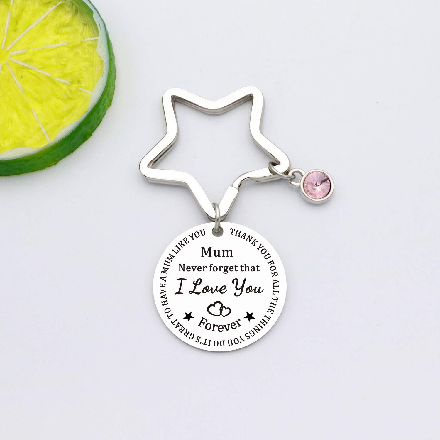 HULALA Mum Keyring From Daughter Son Never Forget That I Love You Mom Mummy Mothers Birthday Christmas Gifts Women Keychain Engraved Thanks For All The Things You Do - Image 4