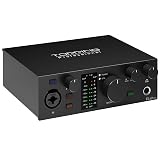 TOPPING E1X2 OTG USB Audio Interface | XLR Mic Preamp, 48V Phantom Power, 24bit/192kHz, 8 DAW/6 Loopback Channels, PC & Mobile Recording, Dual Livestream, Zero-Latency Mixer, High-Res Playback(Black)