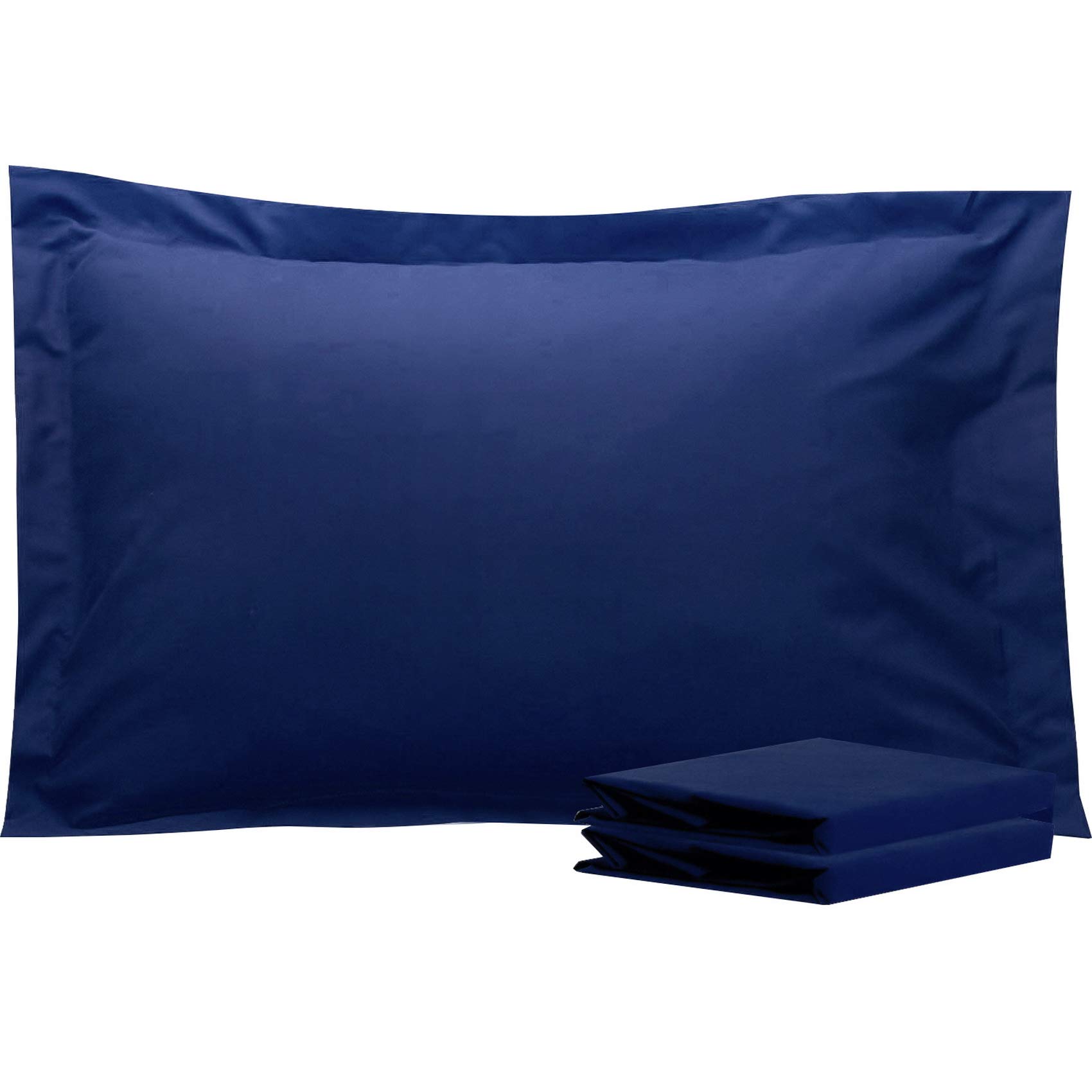 NTBAY 2 Pack 100% Brushed Microfiber Oxford Pillowcases, 1800 Super Soft and Cozy, Wrinkle, Fade, Stain Resistant Standard Oxford Pillow Cases | Hotel Quality Pillow Shams, 50x75 cm, Navy