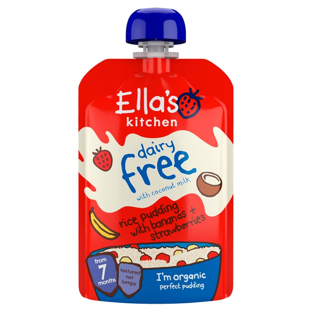 Ella's Kitchen Rice Pudding with Bananas & Strawberries, 80g