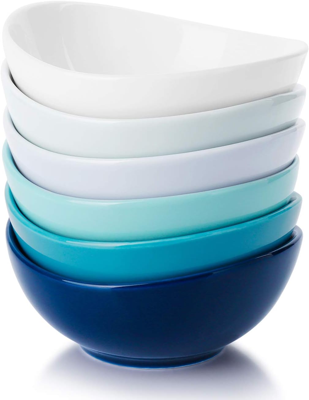 Sweese 123.003 Porcelain Mini Bowls - 4 Ounce for Dipping Sauces, Small Side Dishes - Set of 6, Cool Assorted Colors: Kitchen & Dining