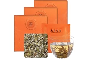 XIXICHA White Peony Tea Cake Bai Mu Dan Tea Chinese Fuding White Tea Chinese Tea 白牡丹茶 牡丹王茶 白茶 福鼎白茶 2.65oz/75g