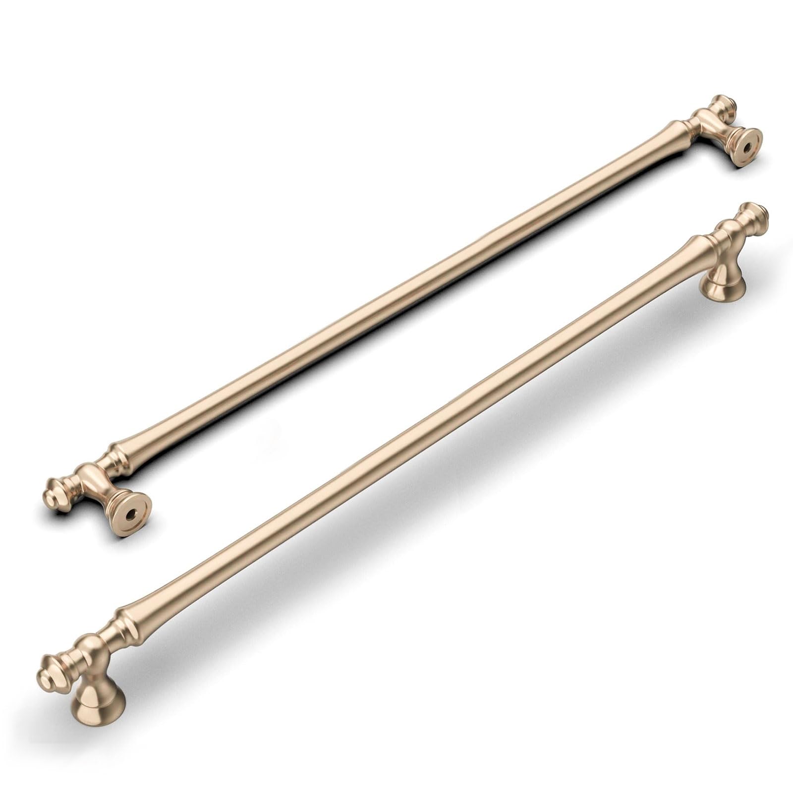Photo 1 of Amerdeco 6 Pack Brushed Brass Cabinet Pulls 12.5 Inch(320mm) Hole Center Cabinet Hardware Gold Kitchen Cabinet Handles for Bathroom Drawer Pulls Dresser Pulls ZH0014