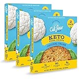 Cali'flour Foods Pizza Crust (Original Italian, 3 Boxes, 6 Crusts) - Keto Friendly | Low Carb, Gluten and Grain Free | Fresh 