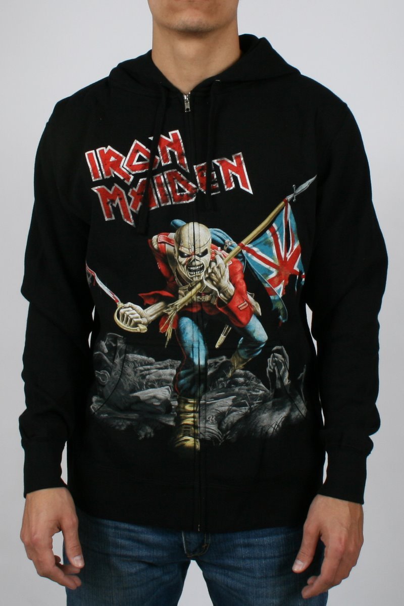 iron maiden zip hoodie