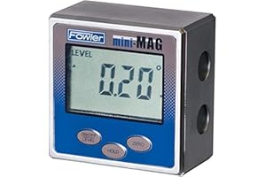 Fowler Full Warranty Mini-MAG Protractor, 54-422-450-1, 360° Maximum Measurement, 0.05° Repeatability