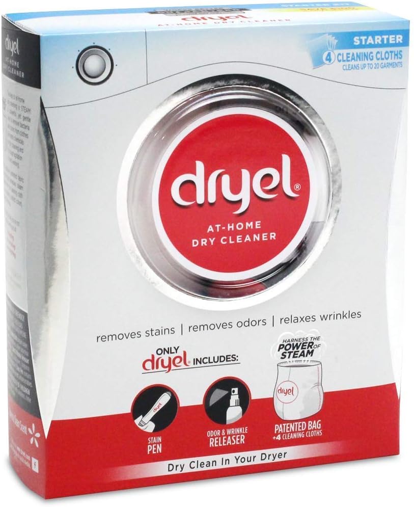 New Dryel at-Home Upgraded Dry Cleaning Starter Kit with Stain Pen & Wrinkle Spray