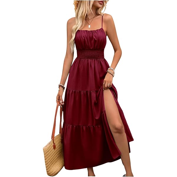 Dresses for Women Crisscross Tie Backless Cut Out Ruffle Hem Split Thigh  Dress Womens Dresses (Color : Pink, Size : Small) at Amazon Women's  Clothing store